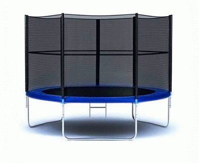 Батут Moove&amp;Fun 14 фт. с защитной сеткой и лестницей MFT-14FT-4 Батут Moove&amp;Fun диаметром 14 футов (430 см).
Возраст: 6+.
Максимальная нагрузка: 150 кг.
Диаметр батута: 430 см.
Производство: Китай:
Гарантия: 6 месяцев.
