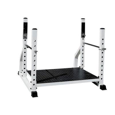 Стойка для становой тяги Hardman HM-313 Стойка для становой тяги Hardman HM-313.
Регулируемые по высоте стойки под штангу и страхующие упоры для выполнения становой тяги с различной амплитудой.
Мышцы: трапеция, широчайшие мышцы спины (&ldquo;крылья&rdquo;), продольные мышцы спины, ягодицы.
Размеры: 121 х 98 х 146 см.
Вес: 89 кг.
